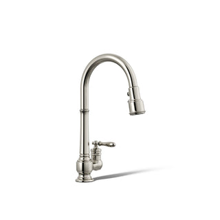Artifacts Pull Down Bar Faucet in Vibrant Polished Nickel