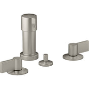 Components Widespread Bidet Faucet With Lever Handles in Vibrant Brushed Nickel