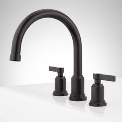 Greyfield 2 Handle Deck Mounted Roman Tub Faucet in Matte Black | product photo
