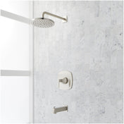 Sefina Pressure Balance Tub and Shower System, Brushed Nickel