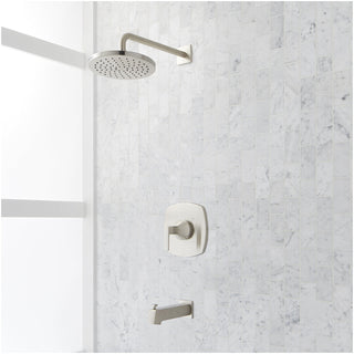 Sefina Pressure Balance Tub and Shower System, Brushed Nickel