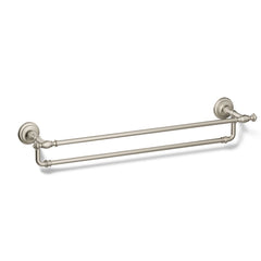 Kohler Artifacts Double 24" Wall Mounted Towel Bar in Vibrant Brushed Nickel | product photo