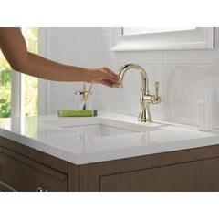 Cassidy Single Hole Pull Out Sprayer Bathroom Faucet, Single Handle Bathroom Sink Faucet in Polished Nickel | product photo