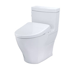 WASHLET 1.28 GPF Auto Flush Elongated Floor Mounted S7A One-Piece Toilet (Seat Included) in Cotton | product photo