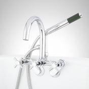 Sebastian Wall Mounted Variable Center Tub Faucet with Cross Handles in Chrome