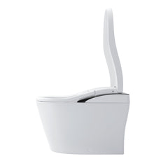 NEOREST® LS Dual Flush 1.0 or 0.8 GF Integrated Bidet Toilet, Cotton White with Black Trim in Cotton/Black | product photo