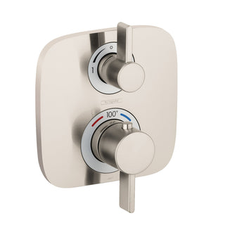 Ecostat E Thermostatic Valve Trim with Diverter in Brushed Nickel