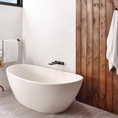 Pivotal Double Handle Wall Mounted Tub Filler Trim in Matte Black | product photo