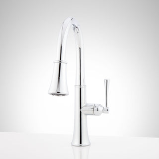 Perdita Pull Down Single Handle Kitchen Faucet with Side Spray in Chrome