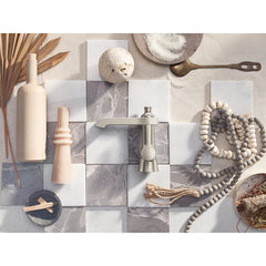 Flara Single Hole Bathroom Faucet with Drain Assembly in Brushed Nickel | product photo