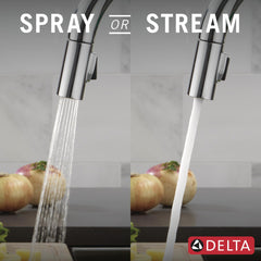 Trinsic Touchless Kitchen Faucet with Touch Technology, Chrome Kitchen Sink Faucet with Pull Down Sprayer, Single Hole, Chrome | product photo