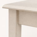 Joinery detail | close-up on the leg-to-apron joinery beneath the tabletop's chamfered edge
