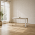 Scale | the table beside a floor-to-ceiling window showing its true real-world size