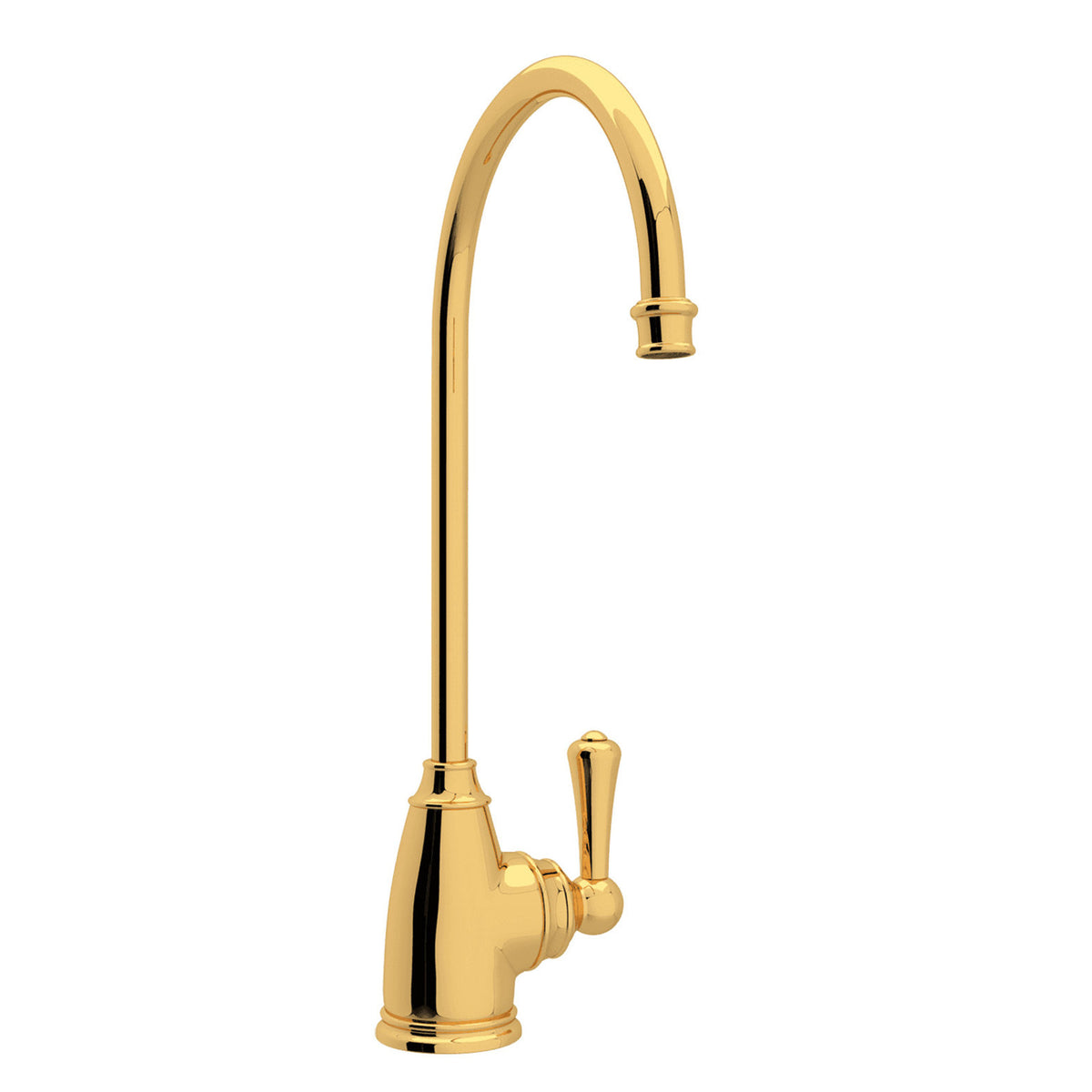 Filter Kitchen Faucet, Georgian Era, Deck Mount, Solid Brass, Unlacquered Brass