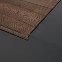 Fire Pit Table, Propane Concrete with Wood-Look Tabletop, Dark Gray and Brown