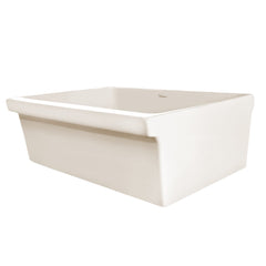 Fireclay Apron Front Kitchen Sink, 36 in Reversible Single Bowl in Biscuit