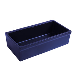 Fireclay Apron Front Kitchen Sink, 36 in Reversible Single Bowl in Biscuit