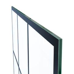 Fixed Shower Panel, Esprit, Frameless Tempered Glass, 36 x 78 In., Matte Black