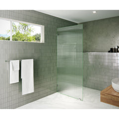 Fixed Shower Panel, Gaia, Frameless Fluted, 34 in. x 78 in., Polished Chrome