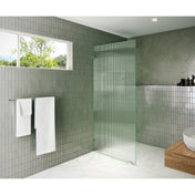 Fixed Shower Panel, Gaia, Frameless Fluted, 34 in. x 78 in., Polished Chrome