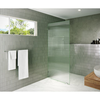 Fixed Shower Panel, Gaia, Frameless Fluted, 34 in. x 78 in., Polished Chrome