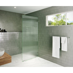 Fixed Shower Panel, Gaia, Frameless Fluted, 34 in. x 78 in., Polished Chrome