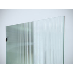 Fixed Shower Panel, Gaia, Frameless Fluted, 34 in. x 78 in., Polished Chrome