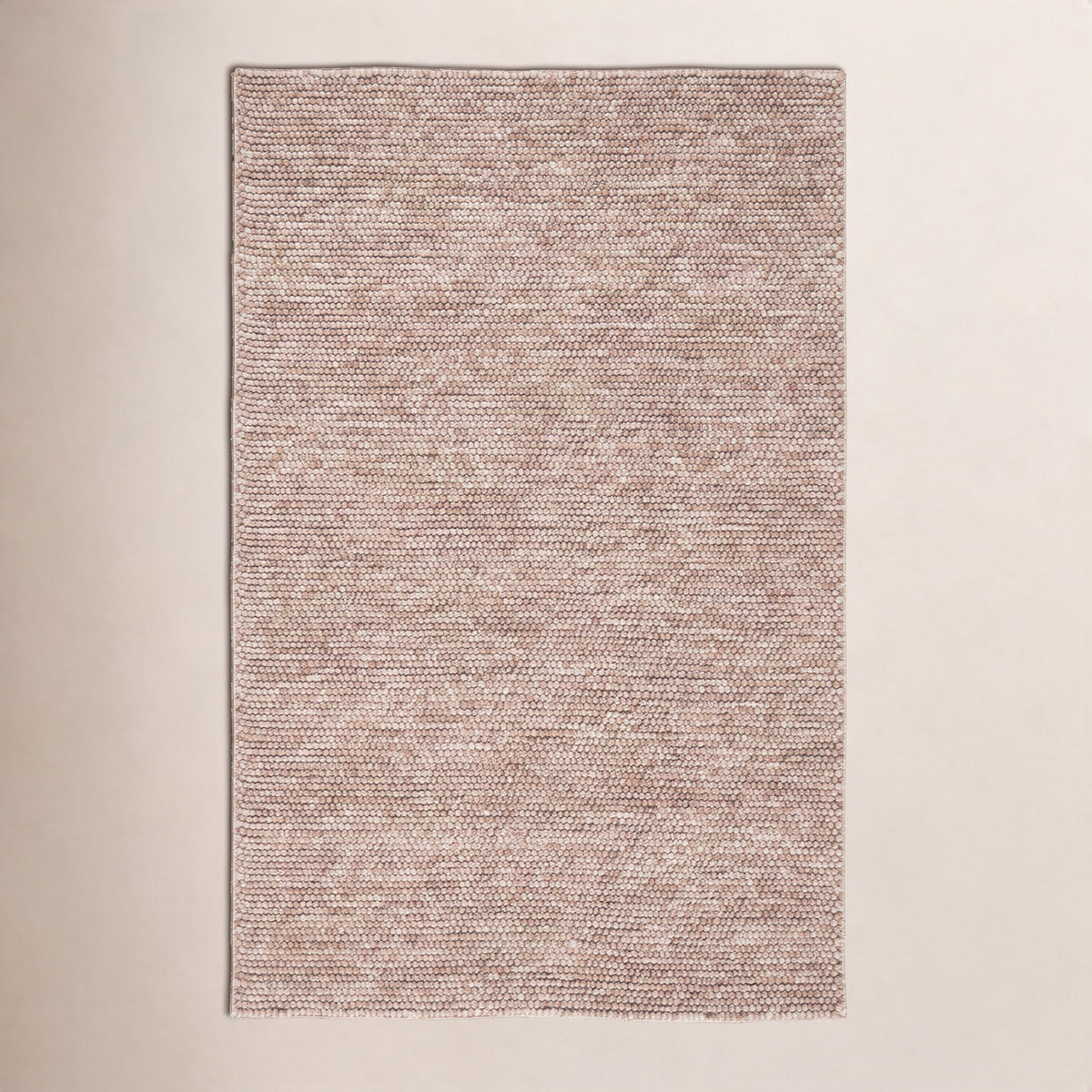 Flatweave Area Rug, 5 x 8 ft, Brown Wool and Cotton