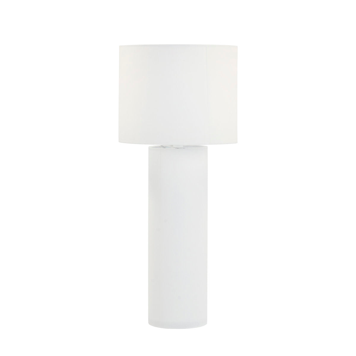Floor Lamp, 2-Light, Cream Linen Blend Shade with Iron Base