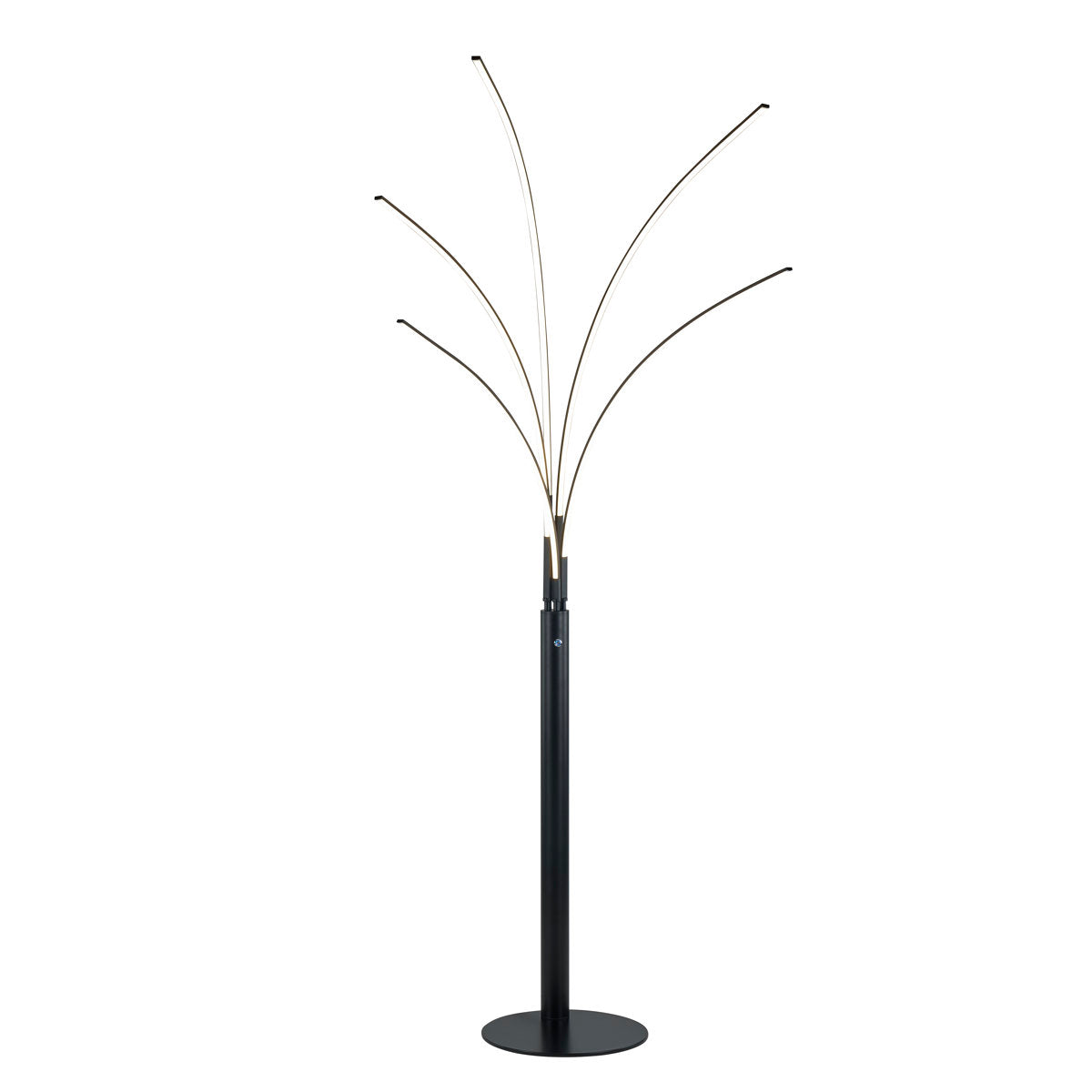 Floor Lamp, 5-Light LED Arch in Matt Black