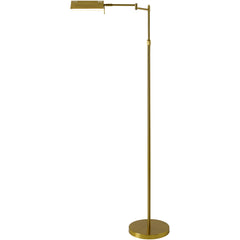 Floor Lamp, 55 in Tall, Gold with Task Shade