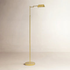 Floor Lamp, 55 in Tall, Gold with Task Shade
