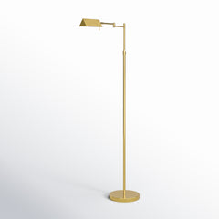 Floor Lamp, 55 in Tall, Gold with Task Shade