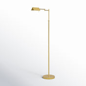 Floor Lamp, 55 in Tall, Gold with Task Shade