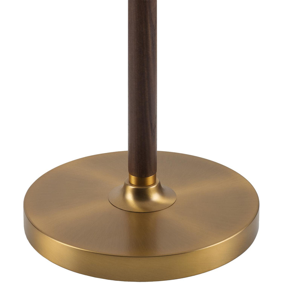 Floor Lamp, 62 in Tall, Brown Wood Veneer with White Linen Shade