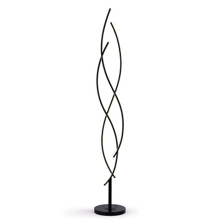 Floor Lamp, 63 in H with Integrated LED, Black Base