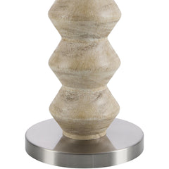 Floor Lamp, 63 In Tall, Ivory Base with White Linen Shade