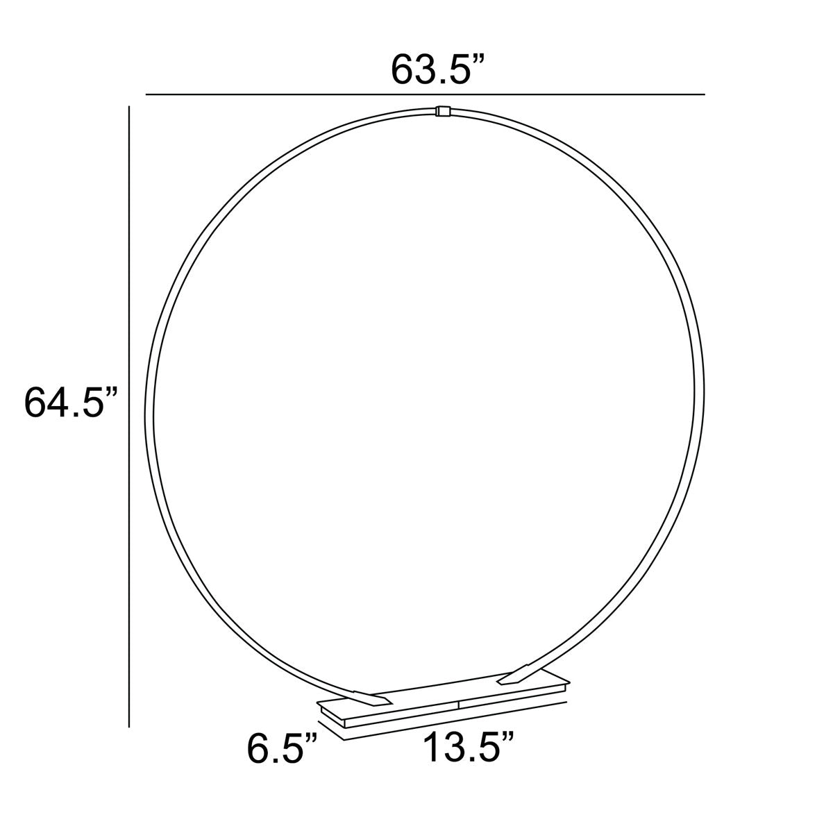 Floor Lamp, 65 in Tall, Black Metal Frame with White Shade