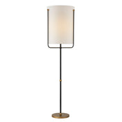Floor Lamp, 69 in H with Black and Gold Metal Base
