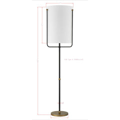 Floor Lamp, 69 in H with Black and Gold Metal Base