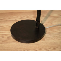 Floor Lamp, Bronze Grapevine Frame with Brown Paper Shade