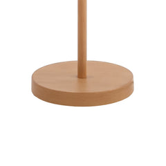 Floor Lamp, Brown Iron with Faux Rattan Shade