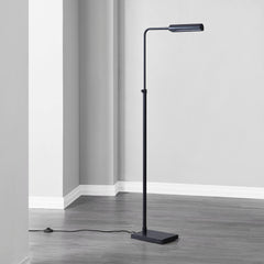 Floor Lamp, Matte Black Iron with Black Metal Cone Shade