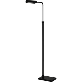 Floor Lamp, Matte Black Iron with Black Metal Cone Shade