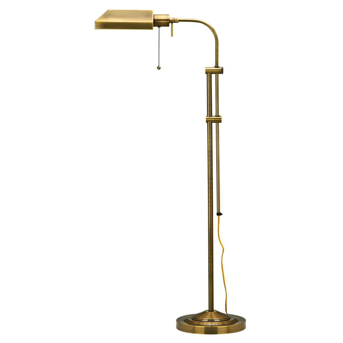 Floor Lamp, Single Light, Metal with Gold Finish