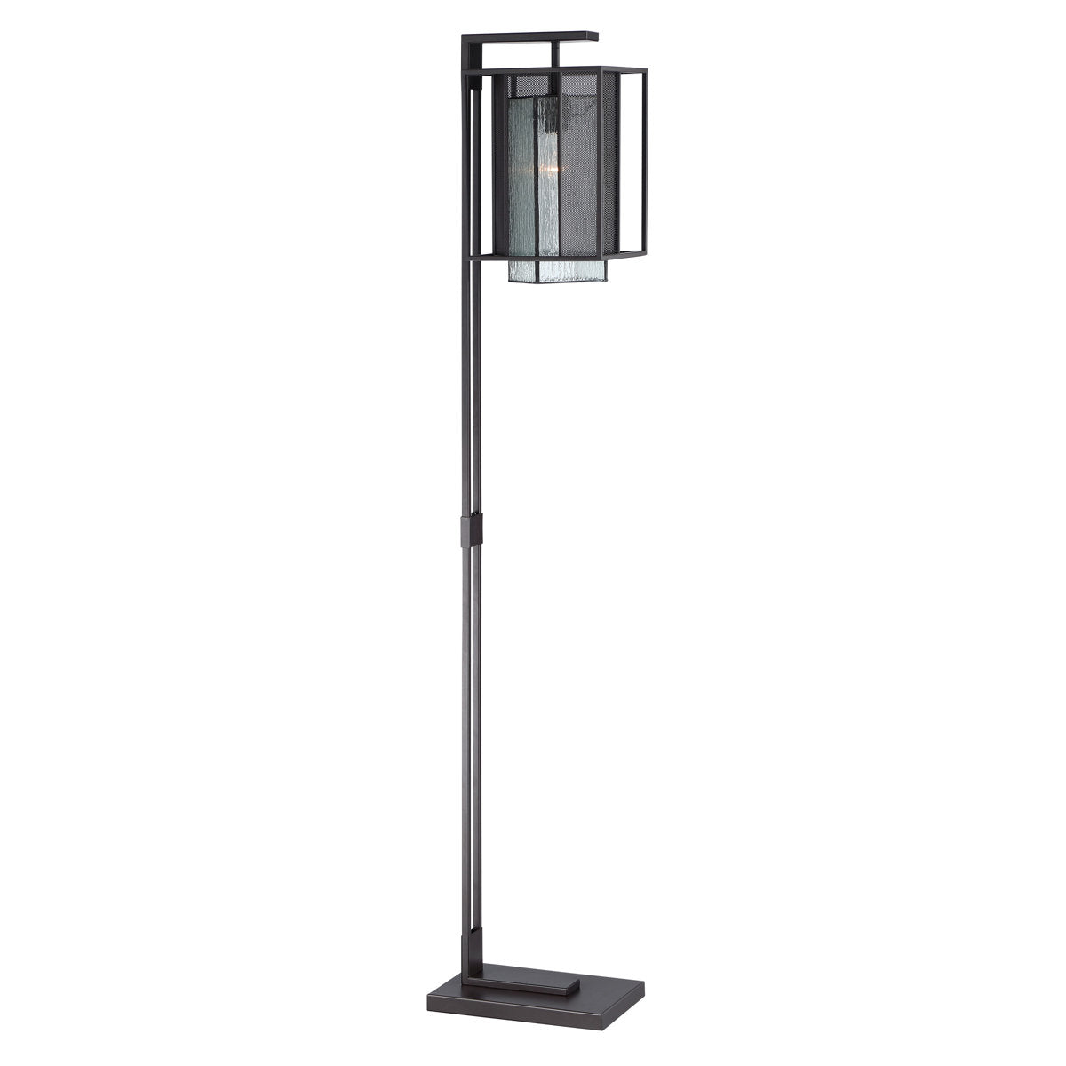 Floor Lamp with Black Metal Shade and Matte Black Base