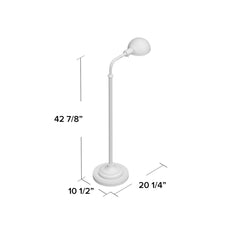 Floor Lamp with Dome Metal Shade in Antique Natural Brass