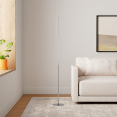 Floor Lamp with Integrated LED in Chrome Finish