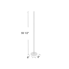 Floor Lamp with Integrated LED in Chrome Finish