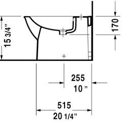 Floor Mount Bidet, Darling New, Elongated, Vitreous China, Gloss